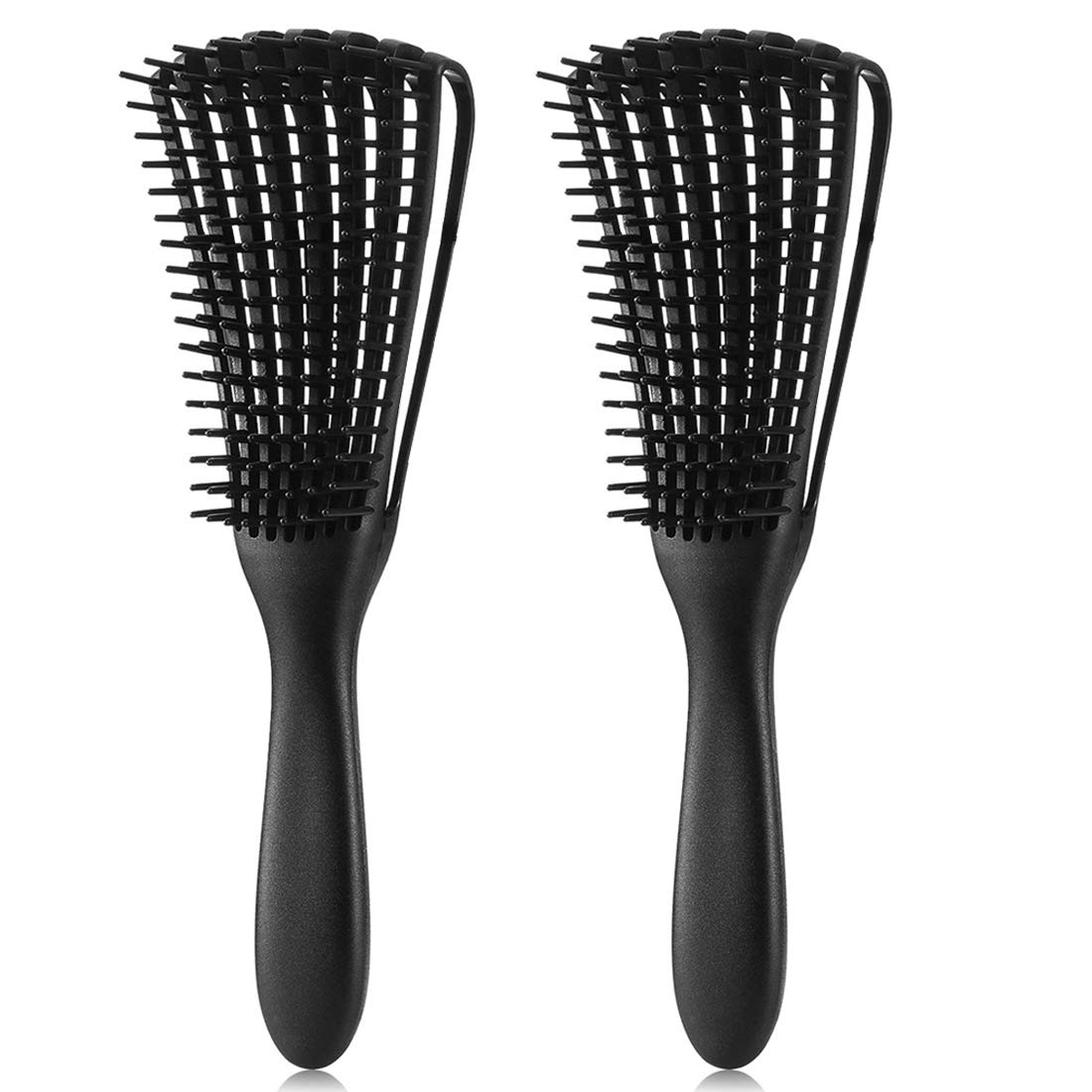 Hair Brush for Afro America/African Hair Textured 3a to 4c Kinky Wavy/Curly/Coily/Wet/Dry/Oil/Thick/Long Hair, Detangling Brush for Women (2 pcs, Pink-Black)