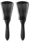 Hair Brush for Afro America/African Hair Textured 3a to 4c Kinky Wavy/Curly/Coily/Wet/Dry/Oil/Thick/Long Hair, Detangling Brush for Women (2 pcs, Pink-Black)