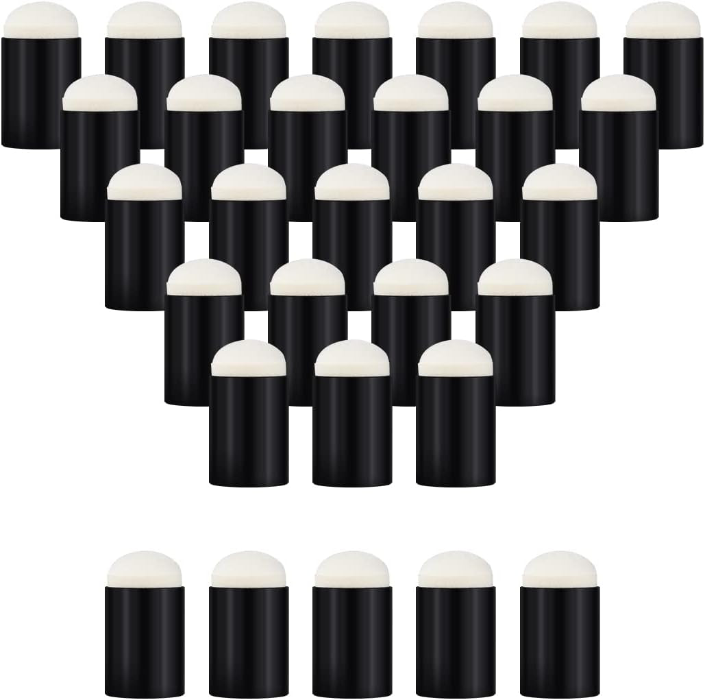 30 Pcs Craft Finger Sponge Daubers Drawing Project Finger Painting Sponge Set for Card Making, Painting, Stamping, Ink