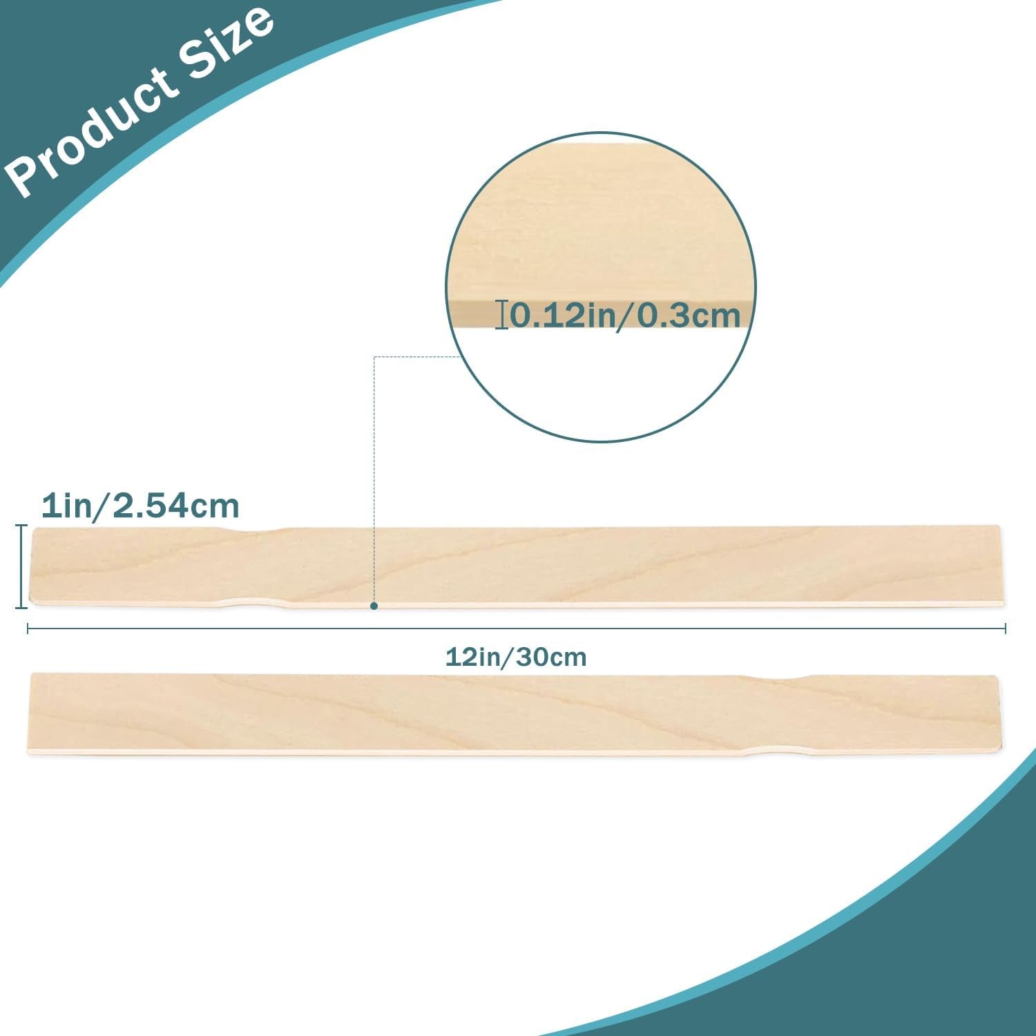 30Pcs Paint Stir Sticks, 12 Inch Wooden Paint Stirrers for Mixing, Paint Sticks for Library Markers or Garden Plant Labels, Mixing Sticks for DIY Craft Sticks