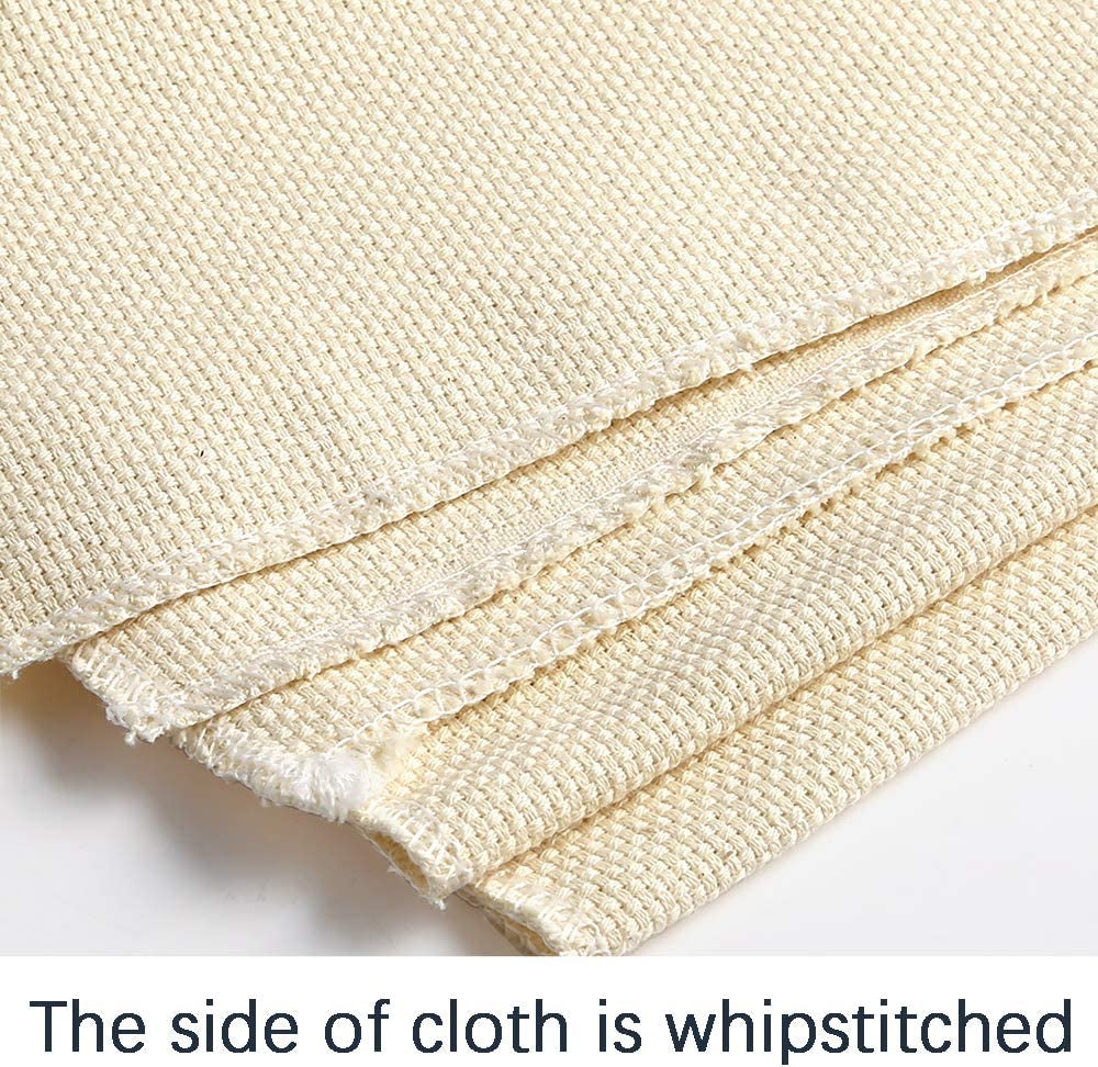 Tufting Cloth Punch Needle Fabric, Embroidery Fabric, Monks Cloth for Punch Needle Embroidery Rug-Punch & Pinch Needle, 26.4 X 19.3 Inch