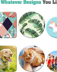 Sublimation Blank Cup Coasters Bulk Square Blank Cup Mat Rubber for Sublimation Transfer Heat Press Printing DIY Crafts 3.93 X 3.93 Inch (50 Pieces)