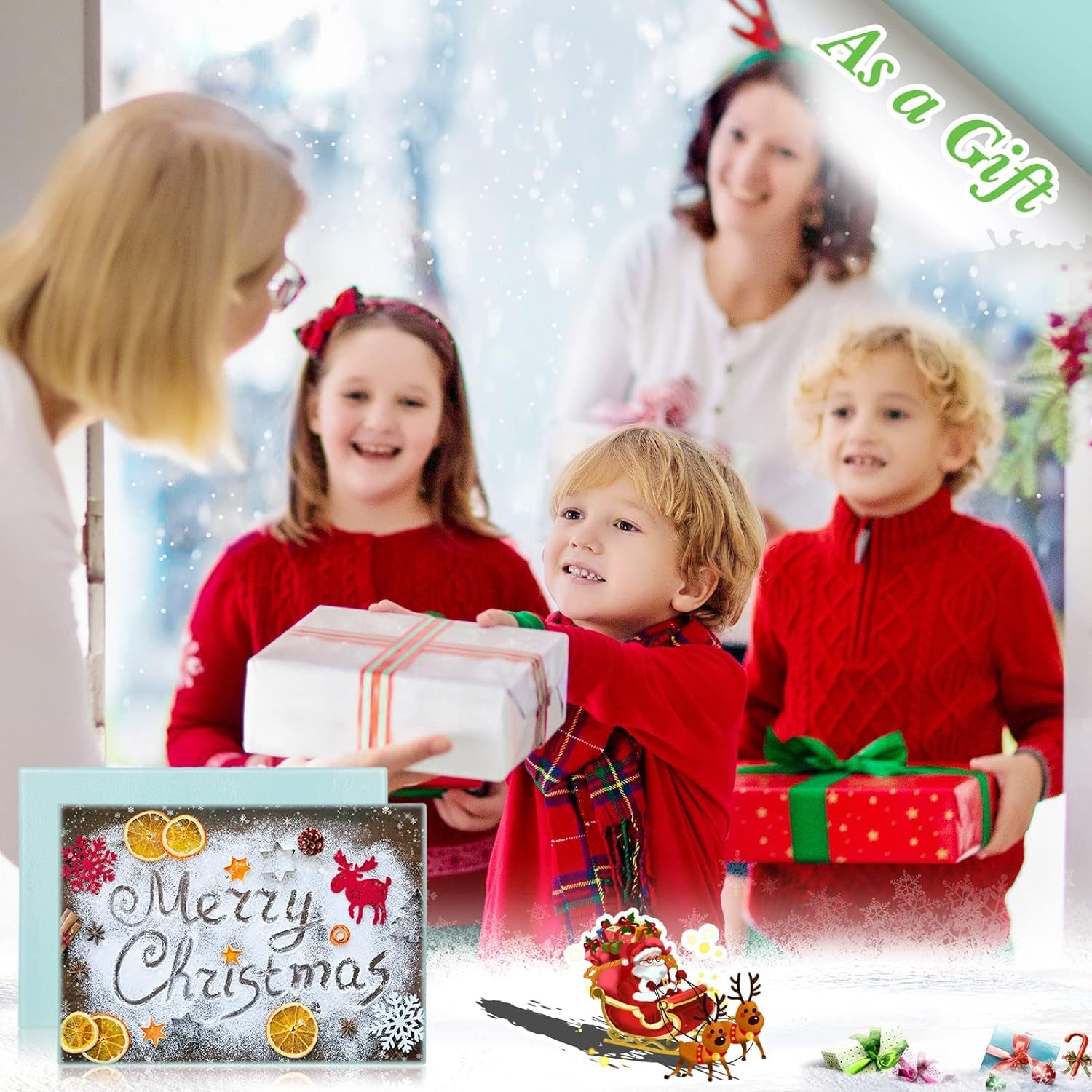 2 Pieces Sublimation Tempered Glass Cutting Board, Textured Sublimation Blank Supplies for Heat Press Machine (8 X 11 Inch)