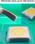 Cookie Stencil Storage Binder, Stamp & Die Cut Storage Binder with 50 Clear Sheet Protectors Holds 6"X6" Size - Clear Binder with D-Rings for Scrapbooking Die-Cuts, Embossing Folders Organizer