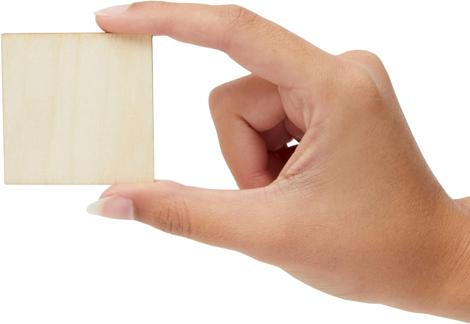 60 Pieces 2X2 Wood Squares for DIY Crafts, Unfinished Wooden Cutout Tiles for Painting