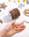 Leather String, Flat Suede Cord Faux Leather Cord Thin Leather Lace for Bracelets, Necklaces, Jewelry Making and Art Crafts (2.7 MM Brown)