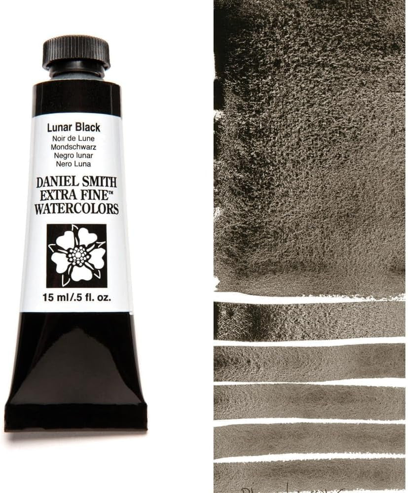 Extra Fine Watercolor Paint, 15Ml Tube, Lunar Black, 284600049, 0.5 Fl Oz (Pack of 1)