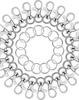 Key Chain Swivel Hooks,  100Pcs Keychain Hardware Metal Swivel Snap Hook Lanyard Clips Hooks with Keychain Rings for Keychain Hardware and Lanyard Charms
