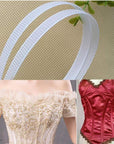 50 Yards Polyester Boning for Sewing - Sew-Through Low Density Boning for Corsets, Nursing Caps, Bridal Gowns (6Mm, White)