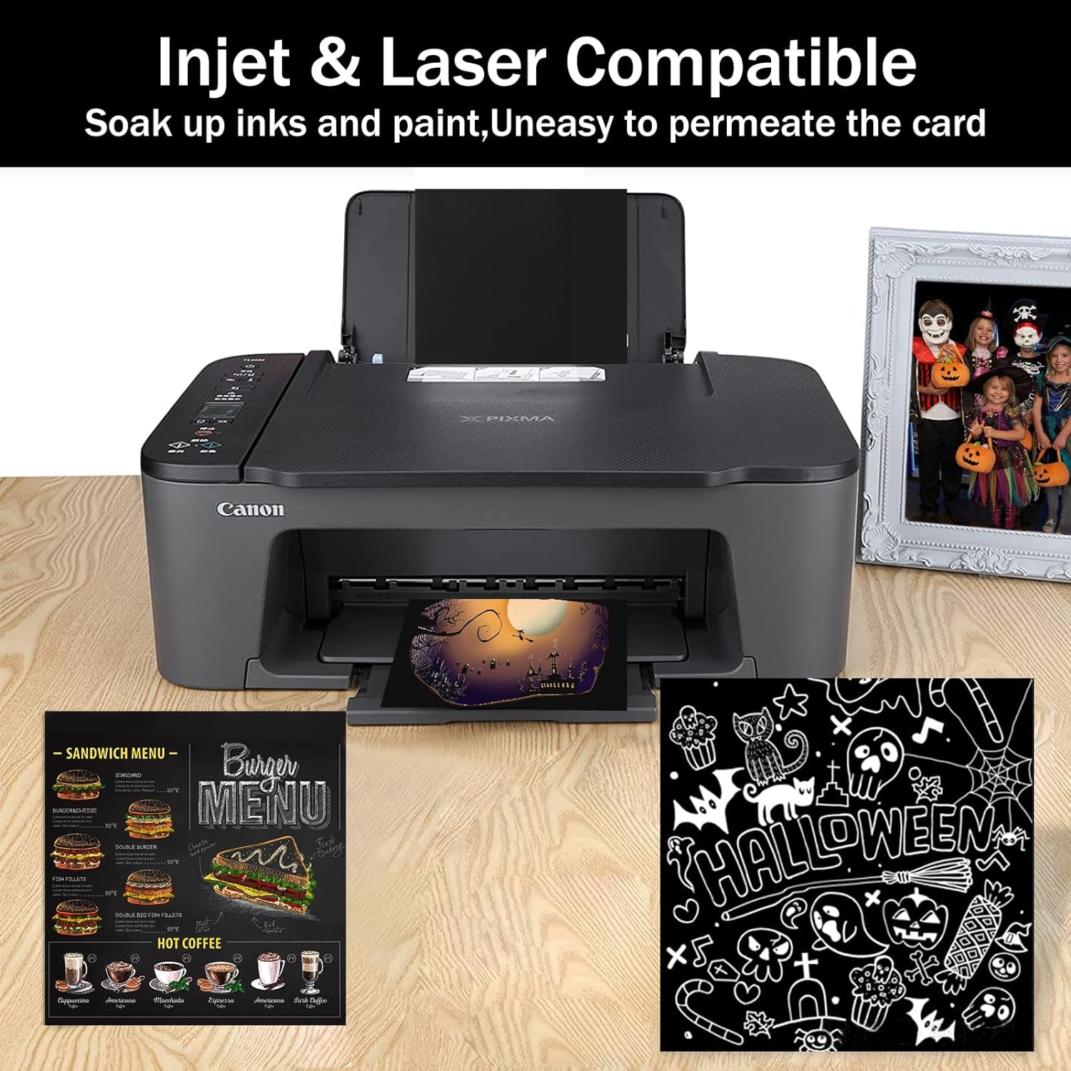 12X12 Black Cardstock - 24 Pack Black Card Stock Paper,  80Lb Black Core 12X12 Cardstock for Cricut, Photo Albums, Halloween, Card Making, Crafting, Scrapbook