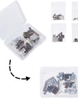 12 Sets Metal Zipper Latch Slider Retainer 3 Color 
