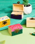 20 Pcs Unfinished Treasure Chest Box Small Wooden Box Mini Treasure Box with Locking Clasp Pirate Chest Party Favors for DIY Crafts Home Decor Props, 2.3 X 1.5 X 1.5 Inch