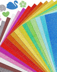 20 Sheets Glitter Cardstock Paper, 10 Colors Premium Glitter Paper for Crafts, 250GSM Sparkly Card Stock Paper for Card Making, Scrapbooking, DIY Projects, 8.5 X 11 Inches