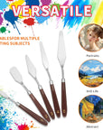 5Pcs Palette Knife,Stainless Steel Spatula Palette Knife Set, Pallet Knife,Painting Knives,Oil Painting Accessories for Oil, Canvas, Acrylic Painting by