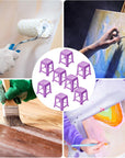 8 Pieces Canvas Stands Paint Stands for Painting Mini Canvas Feet Risers Canvas Support Stands for Fluid Acrylic Pouring Paint Supplies (Purple)