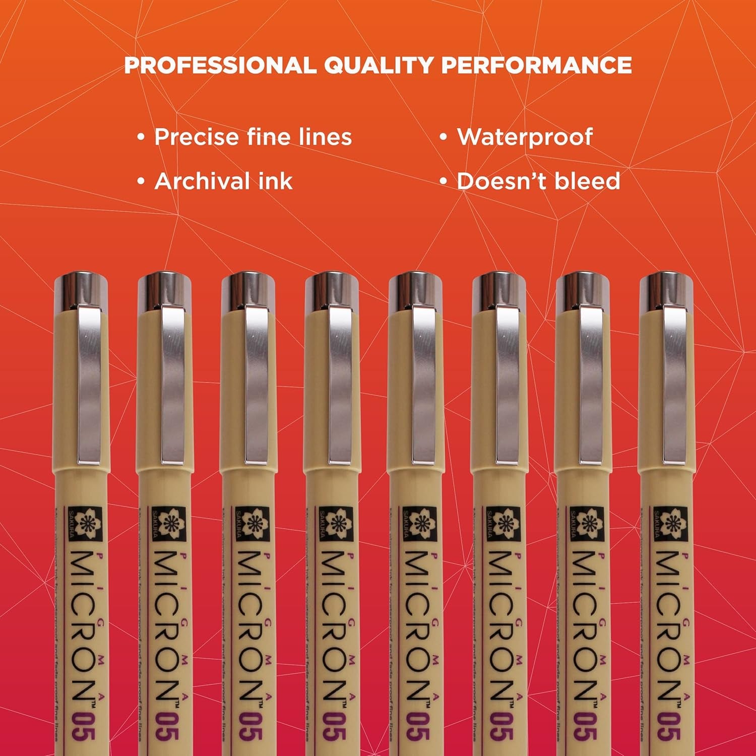 Pigma Micron Fineliner Pens - Archival Black, Colored Ink Pens for Writing or Drawing - Holiday Gifts for Artists, Crafters & DIY Gifts Projects - 05 Point Size - 8 Pack