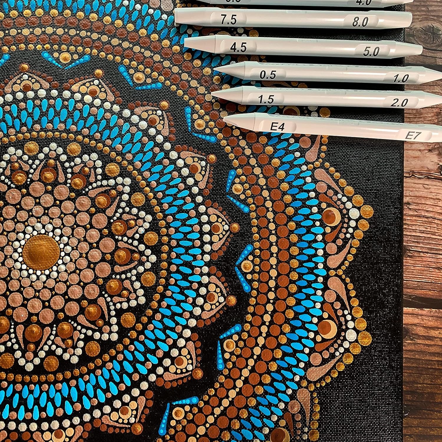 Dotting Tools for Painting Mandalas -  - 16Pc Double Ended Super Set for Mandala Dot Art - Includes Stylus - Unique Ellipse Tool - for Painting Rocks DIY Stone Craft and Canvas