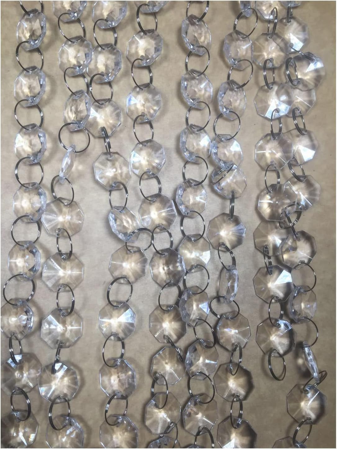 33/100FT Clear Acrylic Crystal Bead Garland Chandelier Hanging Wedding Supplies (33FT)