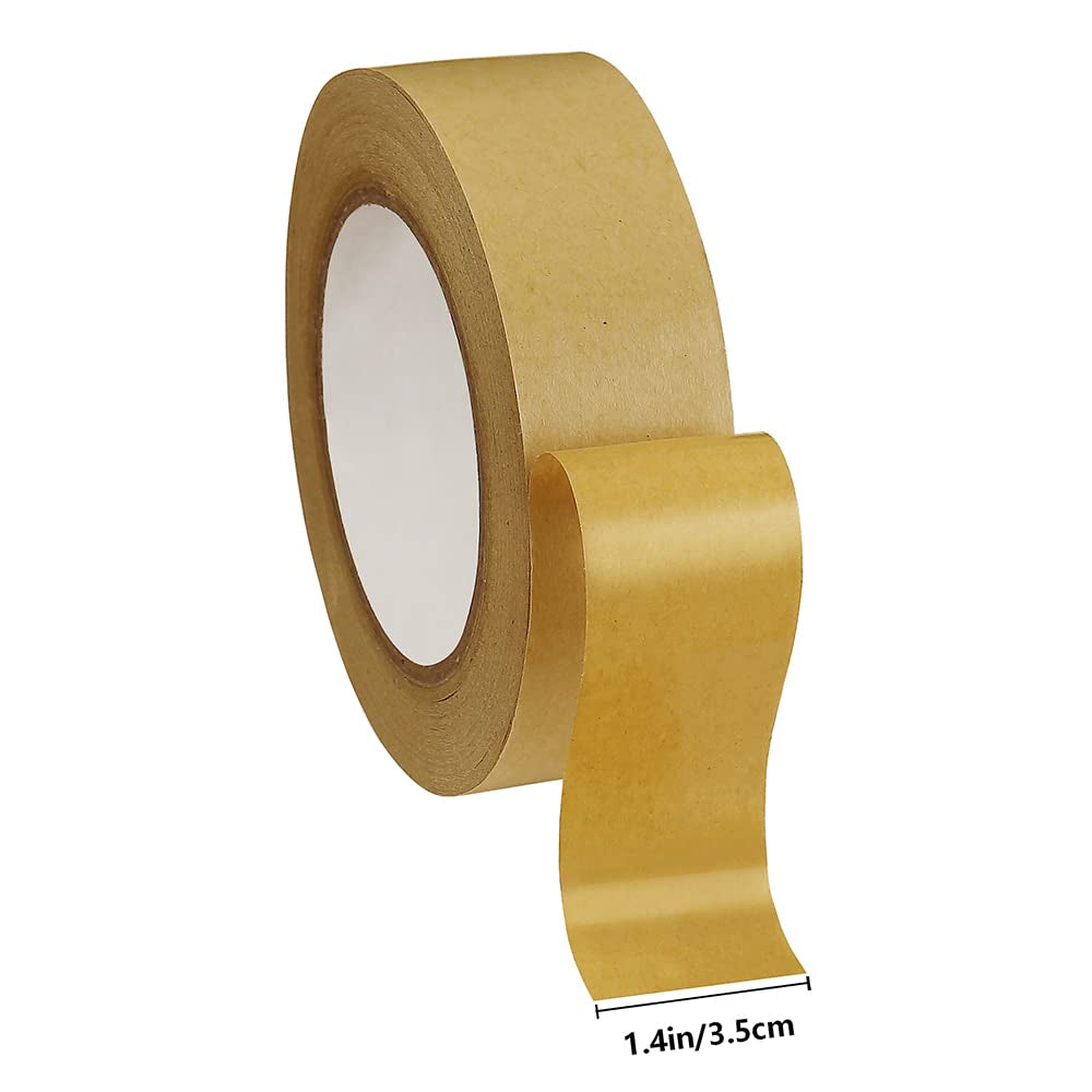 Self Adhesive Picture Frame Backing Tape Rolls Kraft Brown 1.4'' Wide X 55 Yd