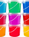 15 Pack 8 Oz Slime Containers with Lids and Handles,Mini Toy Storage Case