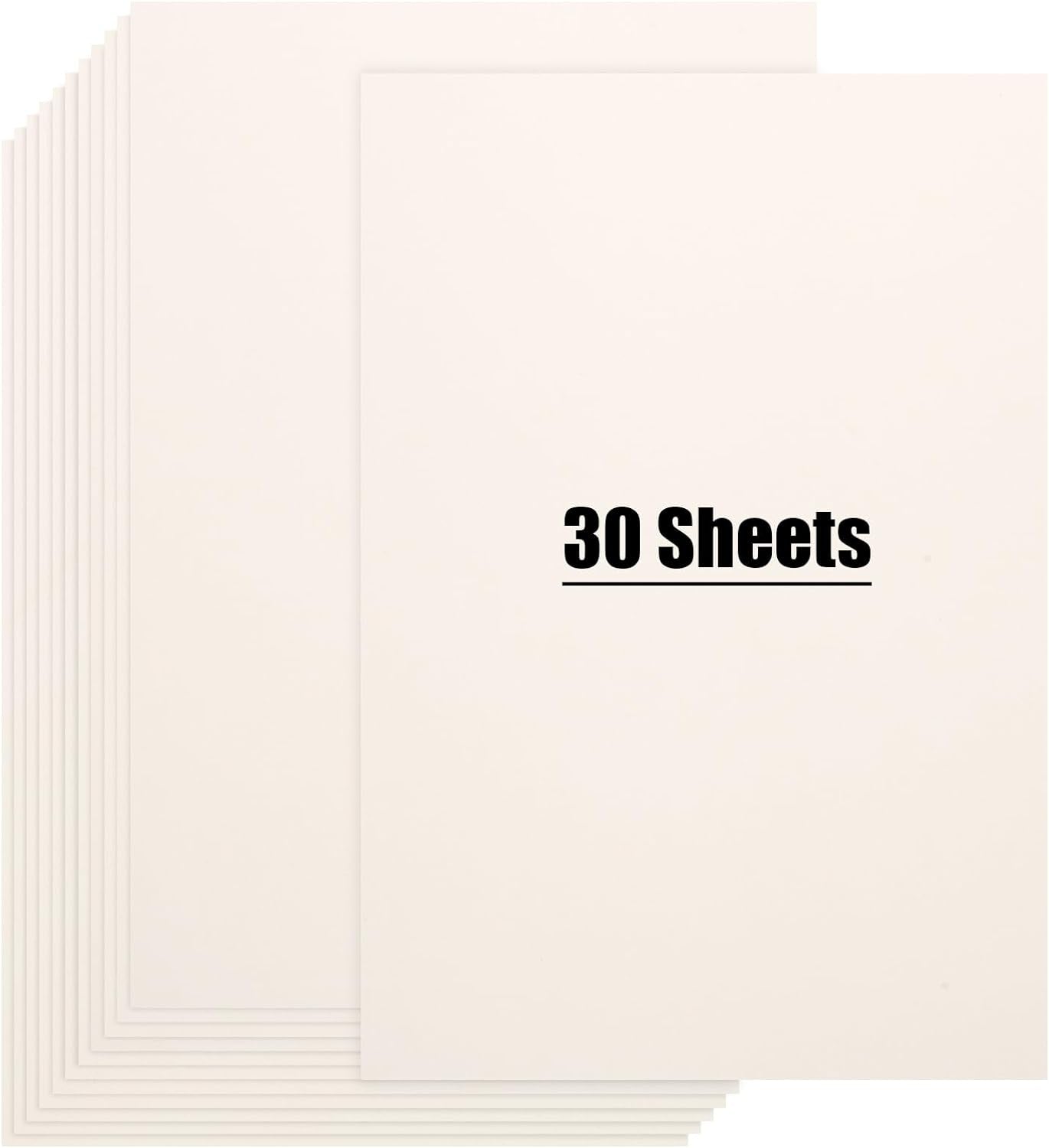 30 Sheets White Cardstock, 8.5 X 11 Inches Cream Card Stock 230 Gsm Heavyweight Craft Paper, for DIY Crafts Scrapbook Invitation Card Making