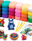 Air Dry Clay, 24 Colors Modeling Clay Kit with 3 Sculpting Tools, Magic Foam Clay for Kids and Adults, DIY Molding Clay Gift for Boys and Girls