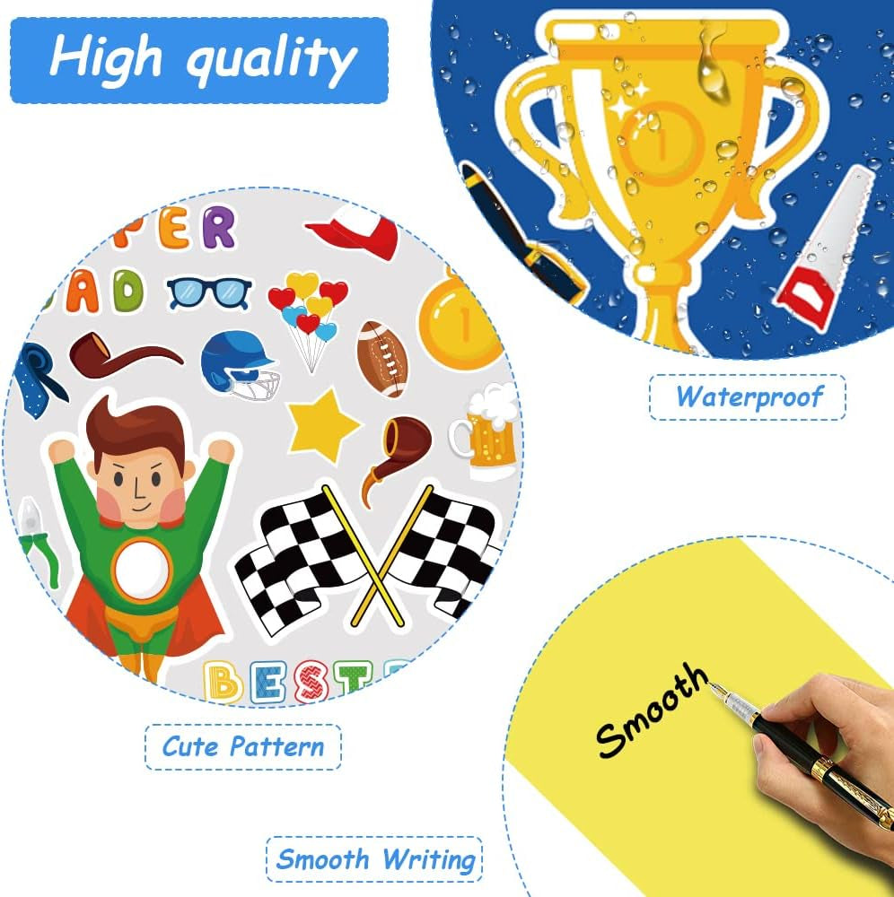 30Pcs Father'S Day Card Making Crafts Kits for Kids, DIY Paper Greeting Card Envelopes Handmade Craft for Daddys Day Girls Boys Home Classroom Indoor Art Game Activities Favors