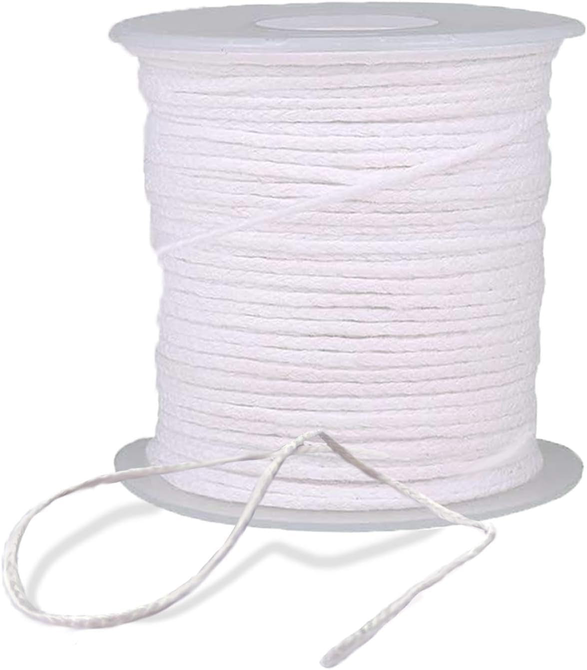 Braided Candle Wick Spool 200 Ft Cotton Candle Wick Roll Core Braided Wick for Candle Making and Candle DIY (61M/67Yard/200 Foot)