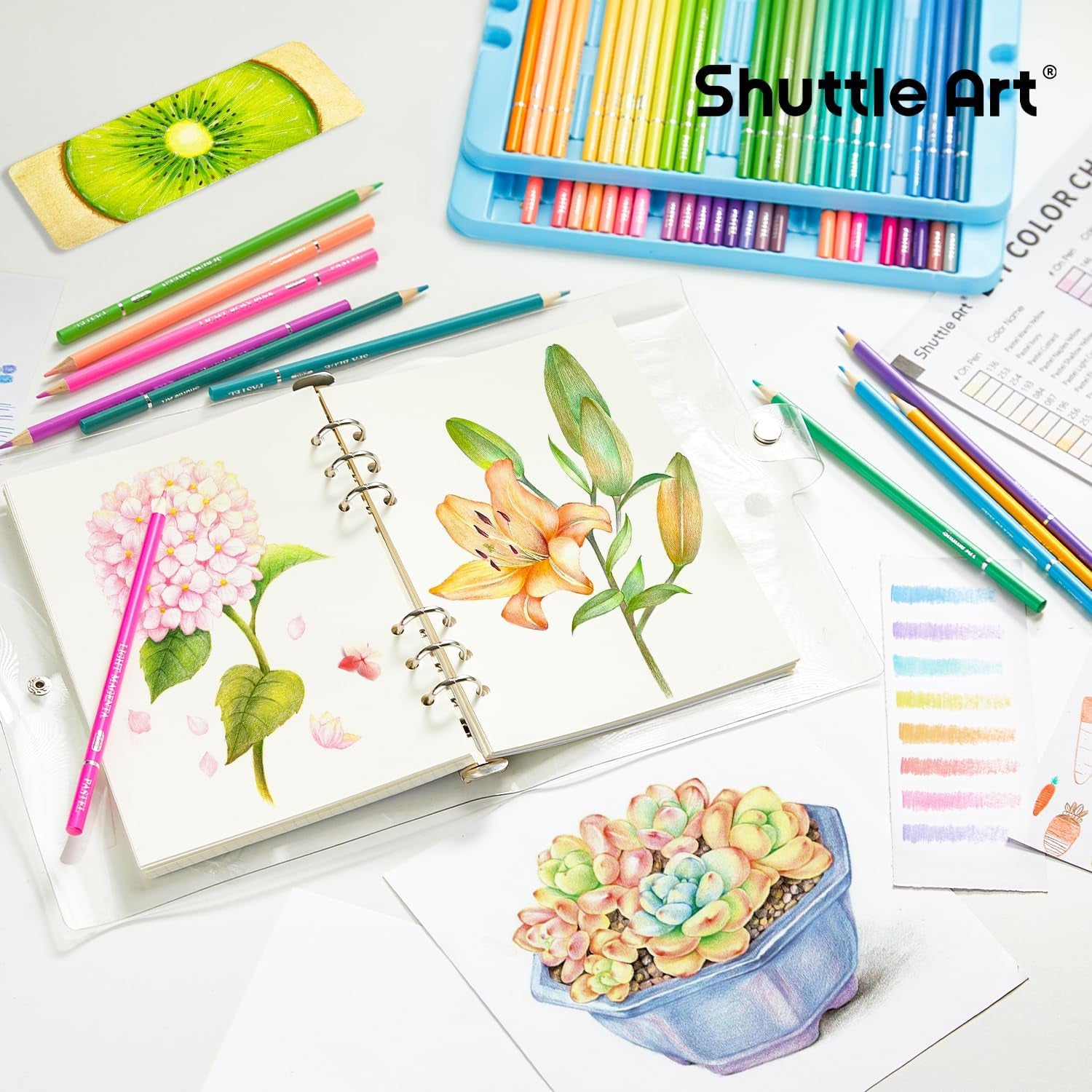 60 Pastel Colored Pencils, Colored Pencils for Adult Coloring, Soft Core Coloring Pencils in Gift Tin Box, Color Pencils for Kids Adults Beginners Artists Drawing Coloring Sketching