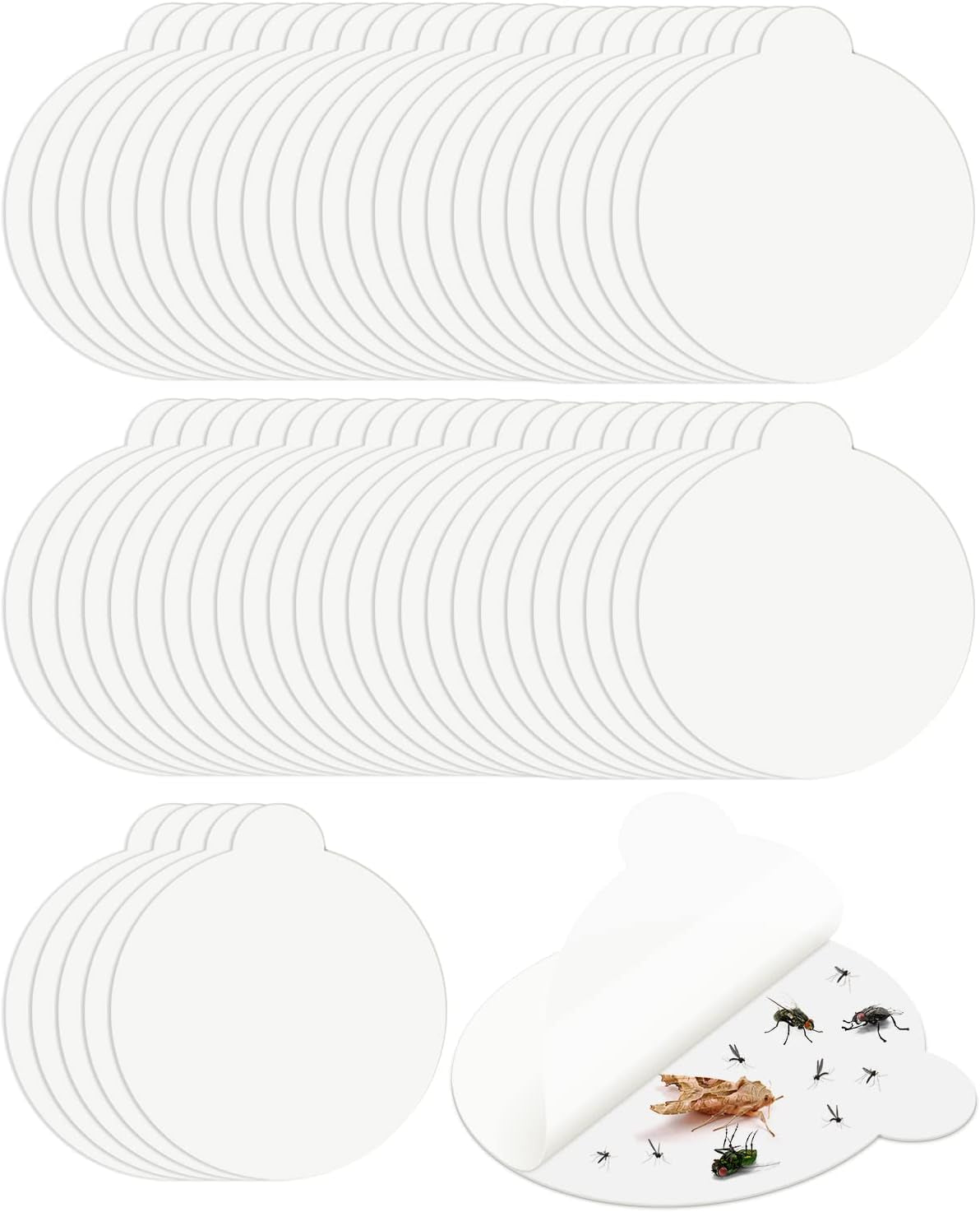 25 Pack 4.3 Inches Replacement Glue Boards, Refillable Glue Boards round Sticky Fits Most Models Indoor Outdoor Lamp, Replacement Sticky Glue Pads for Katchy, Fenun, FVOAI, MOAHUNT