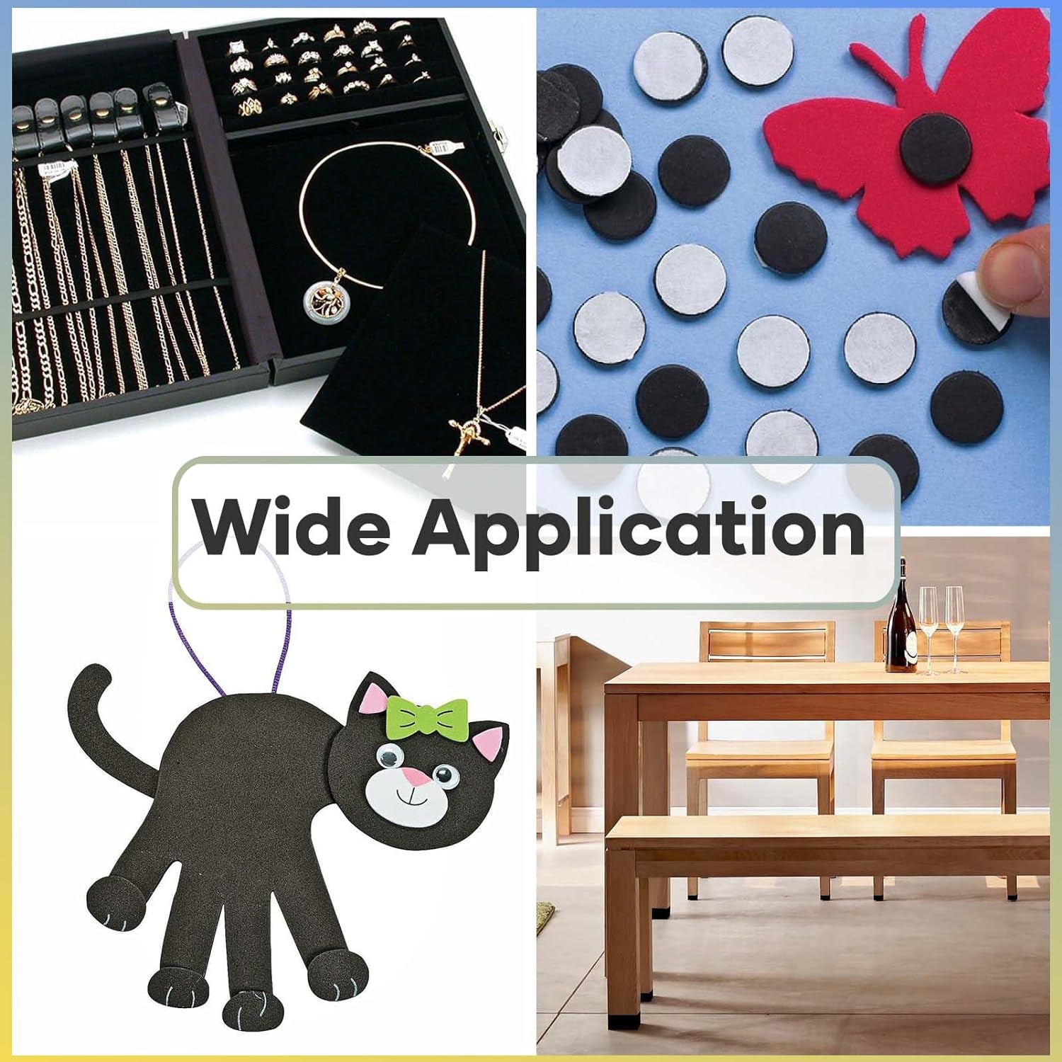 Black Felt Fabric - 10Pcs Self Adhesive Felt Sheets with Adhesive Backing, Soft Black Velvet Felt Drawer Liner for Art &amp; Crafts, Jewelry Box Felt Liner(8.3" X 11.8")