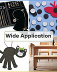 Black Felt Fabric - 10Pcs Self Adhesive Felt Sheets with Adhesive Backing, Soft Black Velvet Felt Drawer Liner for Art & Crafts, Jewelry Box Felt Liner(8.3" X 11.8")