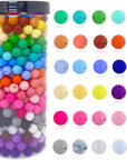 300Pcs Silicone Beads, 12Mm round Silicone Beads Bulk for Keychain Making Kit 30 Colors Rubber Beads Silicone Focal Beads Loose Beads for Necklace Bracelet Lanyard Making