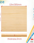 Basswood Sheets 1/8" - 3Mm Plywood Sheets, 12 X 12 Inch Basswood Unfinished for Crafts, Laser Cutting, Engraving, DIY Arts, Drawing(20 Pack)