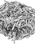0.9 Inch 500 Silver Elastic Barbed Cord Stretch Loop Band Metal Ends