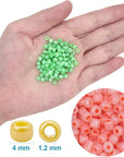 6000Pcs Glass Seed Beads Small Craft Beads for DIY Bracelet Necklaces Crafting Jewelry Making Supplies with Two 0.8Mm Clear Bracelet String (4Mm, 250 per Color, 24 Colors)
