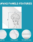 Pre Drawn for Painting for Adults 10 Pack 8X10 without Frame Sip and Paint Canvas,Drawn Canvas for Painting for Adults Kids,Sip and Paint Kit for Adult'S Date Night