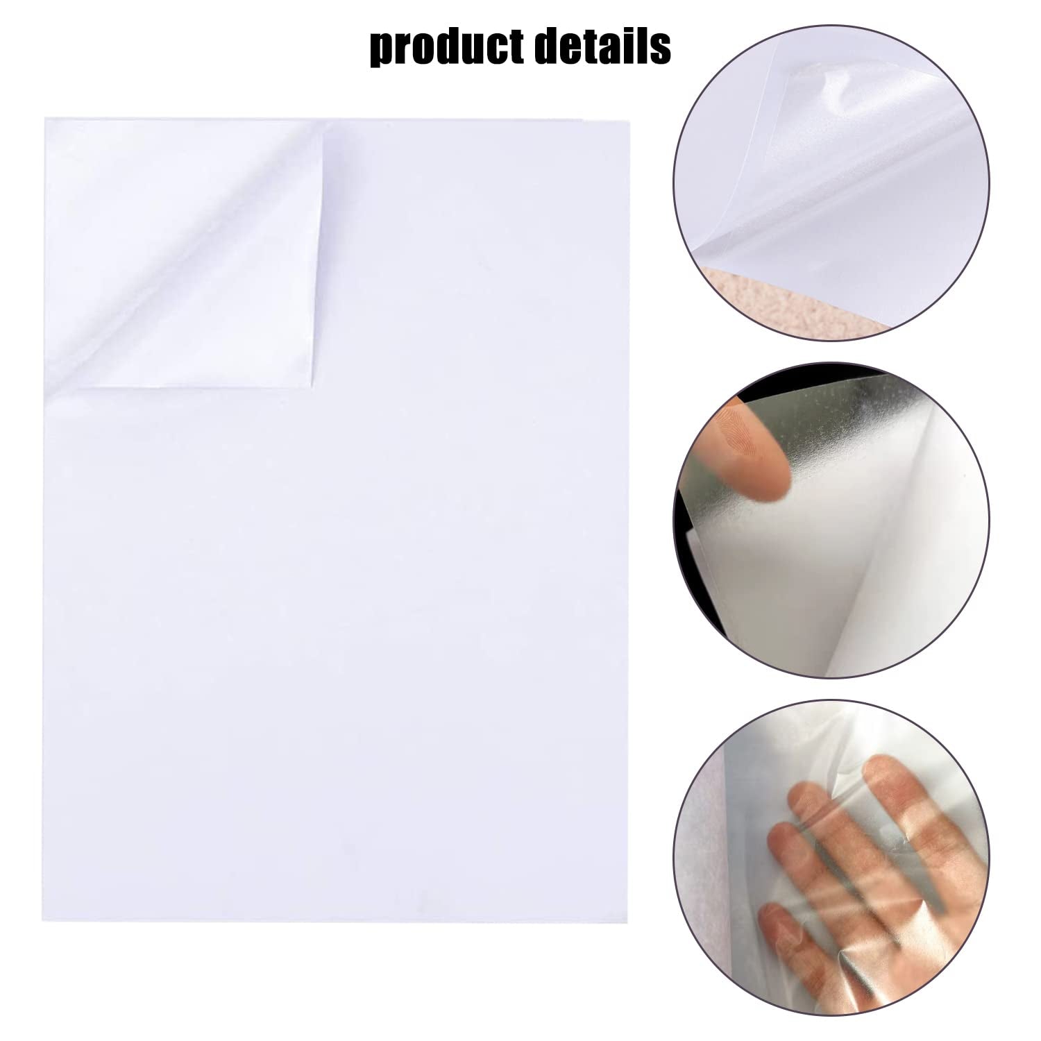 22 Sheet A4 Size White Double Sided Tape,8.27" X 11.42",Arts Crafts Adhesive Tape Strong Sticky Tape for DIY Arts Craft Photo Albums Home Decoration