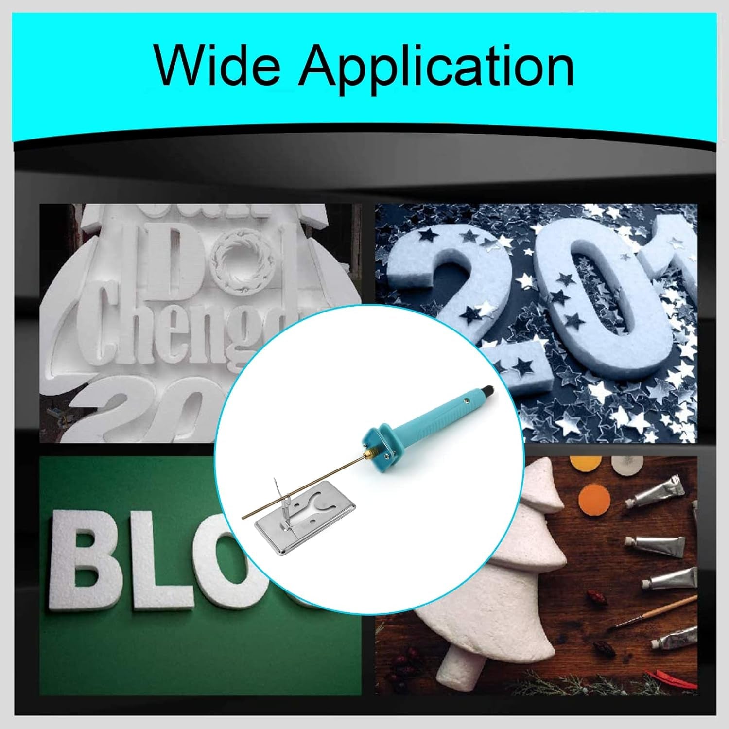 Foam Cutter Electric Hot Wire Cutter Pen 10CM Foam Board Cutter with Stand 18W Hot Knife Styrofoam Cutting Pen with Apaptor Foam Cutting Tool for White Sofe Styrofoam Foam Cutting,Arts,Handcraft