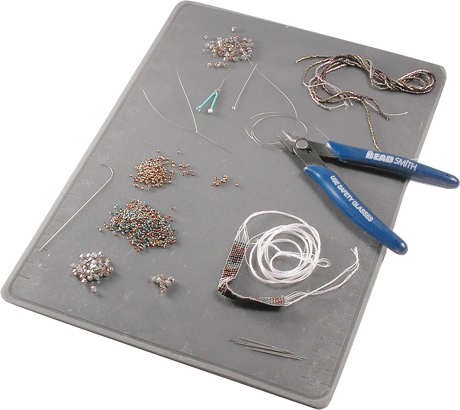 Sticky Bead Mat, 8.75 X 12 Inches, Grey Color, Anti-Slip Pad, Rinse and Reuse Technology, Accessories for Diamond Painting, Jewel, Beads