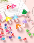 Mushroom Pendant Charm, Resin Cute Mushroom Shape Charms DIY Pendant Jewelry Pendants for Bracelets Necklaces Earrings Keychains DIY Crafts Making