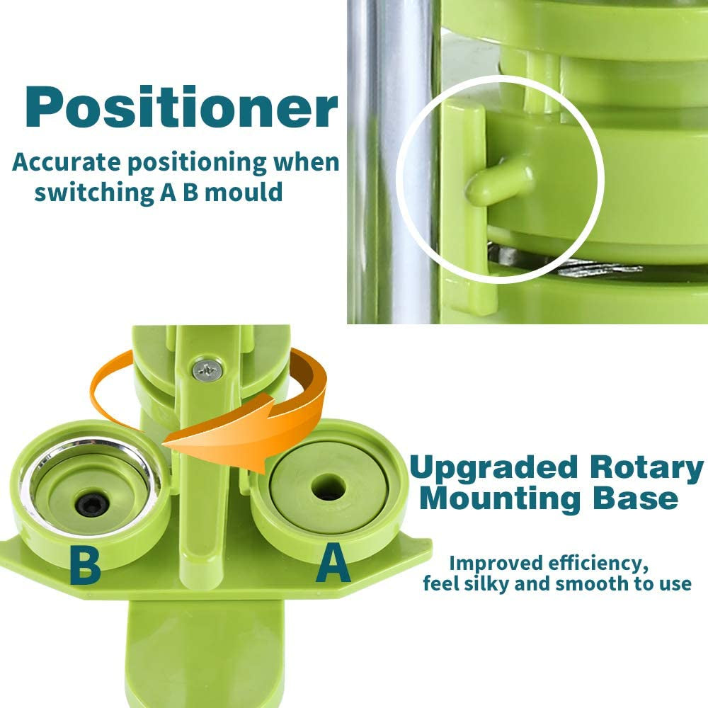 Button Maker Machine 58Mm - (3Rd Gen) Installation-Free 58Mm(2.25In) DIY Pin Badge Button Maker Press Machine Badge Punch Press with Free 100Pcs Button Parts&amp;Pictures&amp;Circle Cutter&amp;Magic Book