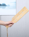Bamboo Wood Paddle Lightweight Wooden Paddle with Airflow Holes, 13.3 Inch