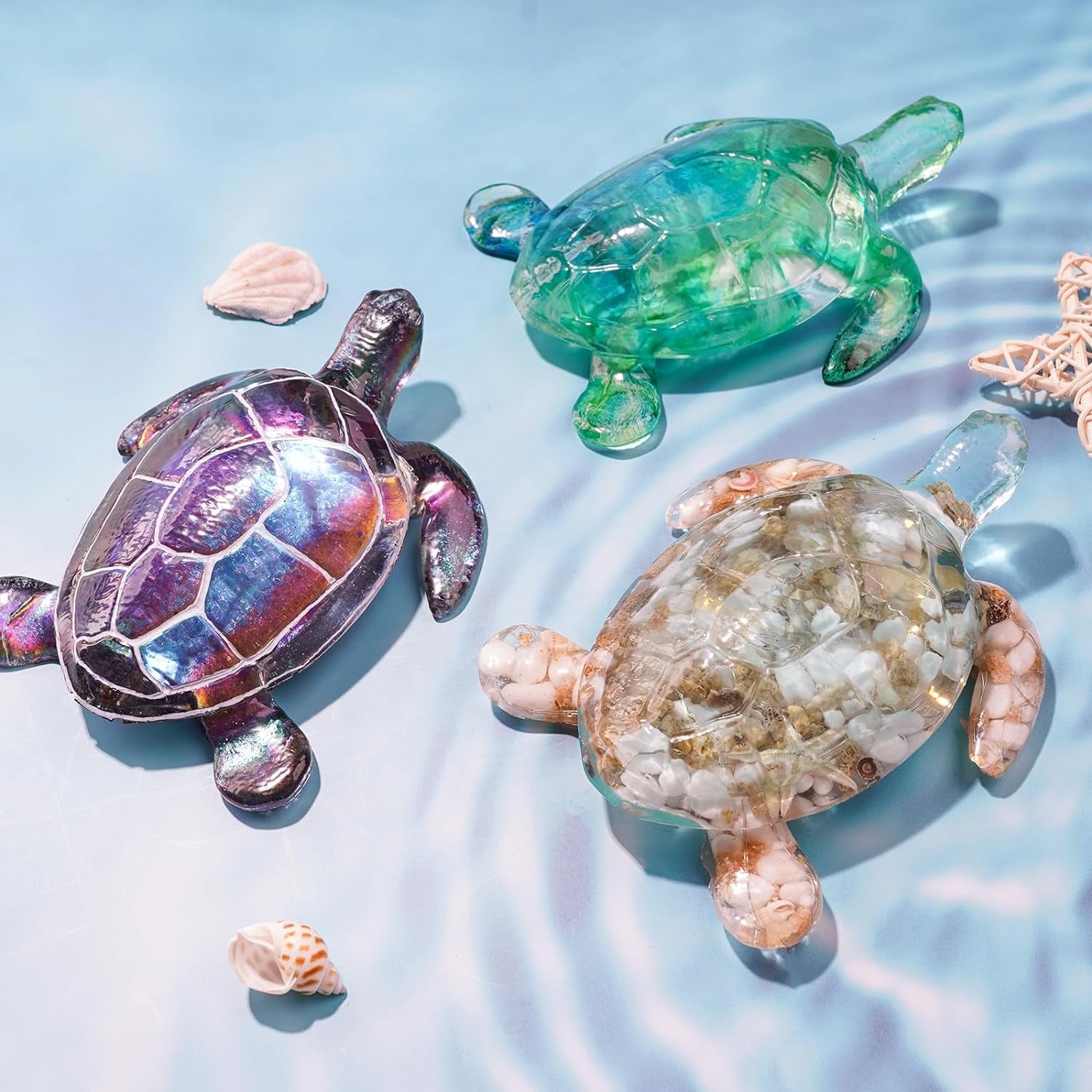 Turtle Shape Resin Molds, 3D Animal Silicone Molds for Epoxy Resin, Large Sea Turtle Marine Art Silicone Resin Molds for Resin Craft, Ocean Theme Resin Night Lights, Home Decor