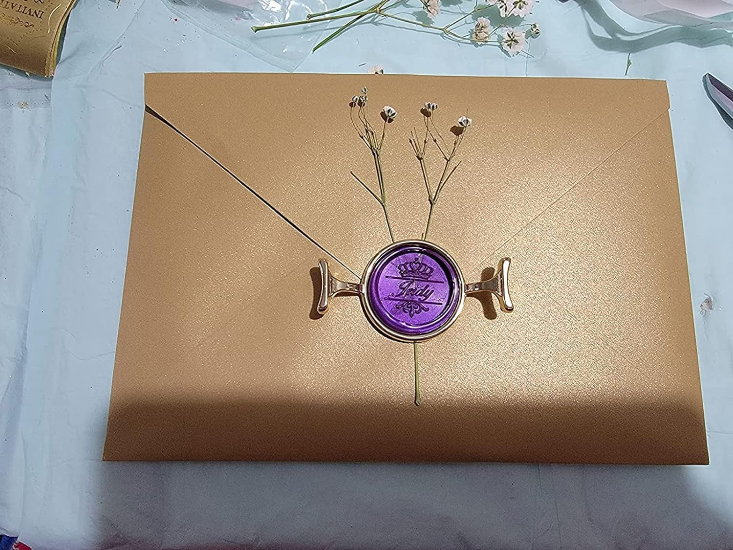 3-Pack Metal Wax Seal Molds with round Flower Heart Shape for 1 Inch Wax Seal Stamp, Silicone Wax Seal Mat, DIY Craft Adhesive Waxing for Wedding Invitations Envelopes Cards Gifts Wine Wrapping