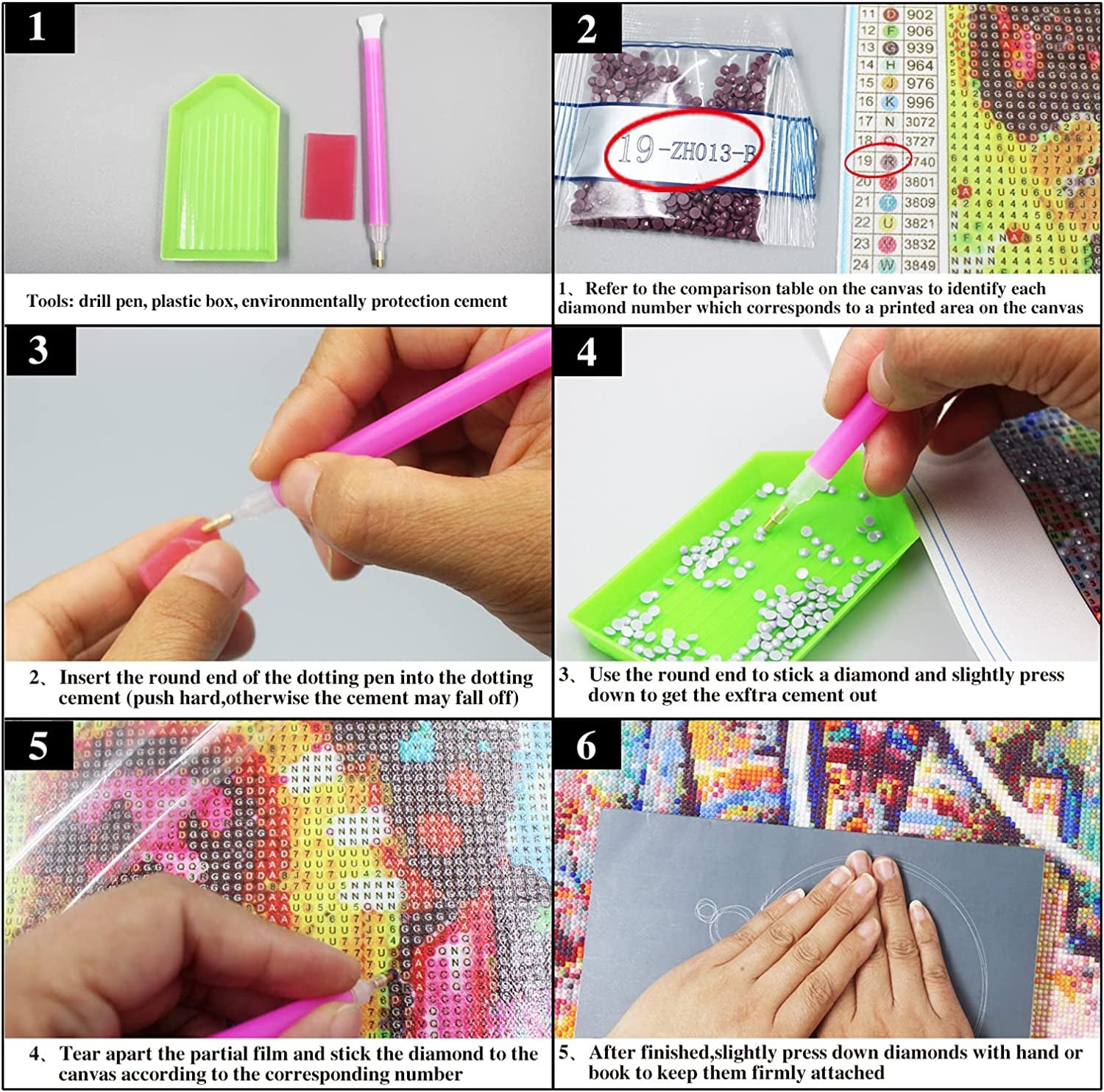 Diamond Painting Art Kits for Adults (19.7X15.7Inch) Elephant DIY 5D Diamonds Paintings Dotz Kit Full Drill Crafts Dots Pack for Home Office Wall Decor (Elephant)