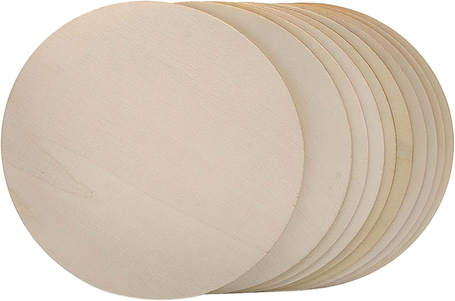10 Pcs Wood Circles for Crafts,7 Inch Unfinished round Wooden Discs, Door Hangerwood Canvas Circle, Door Designwood Plaque, Wooden Circlesdiy Crafts