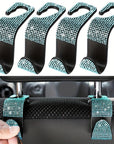 Crystal Car Seat Back Hooks – Heavy-Duty ABS, Bling Car Interior Accessories