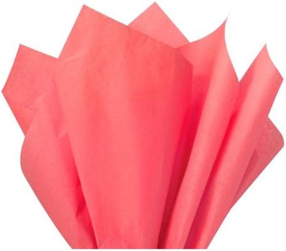 Coral Pink Gift Wrap Tissue Paper Size: 15 Inch X 20 Inch | Count: 100 Sheets | Color: Coral Pink