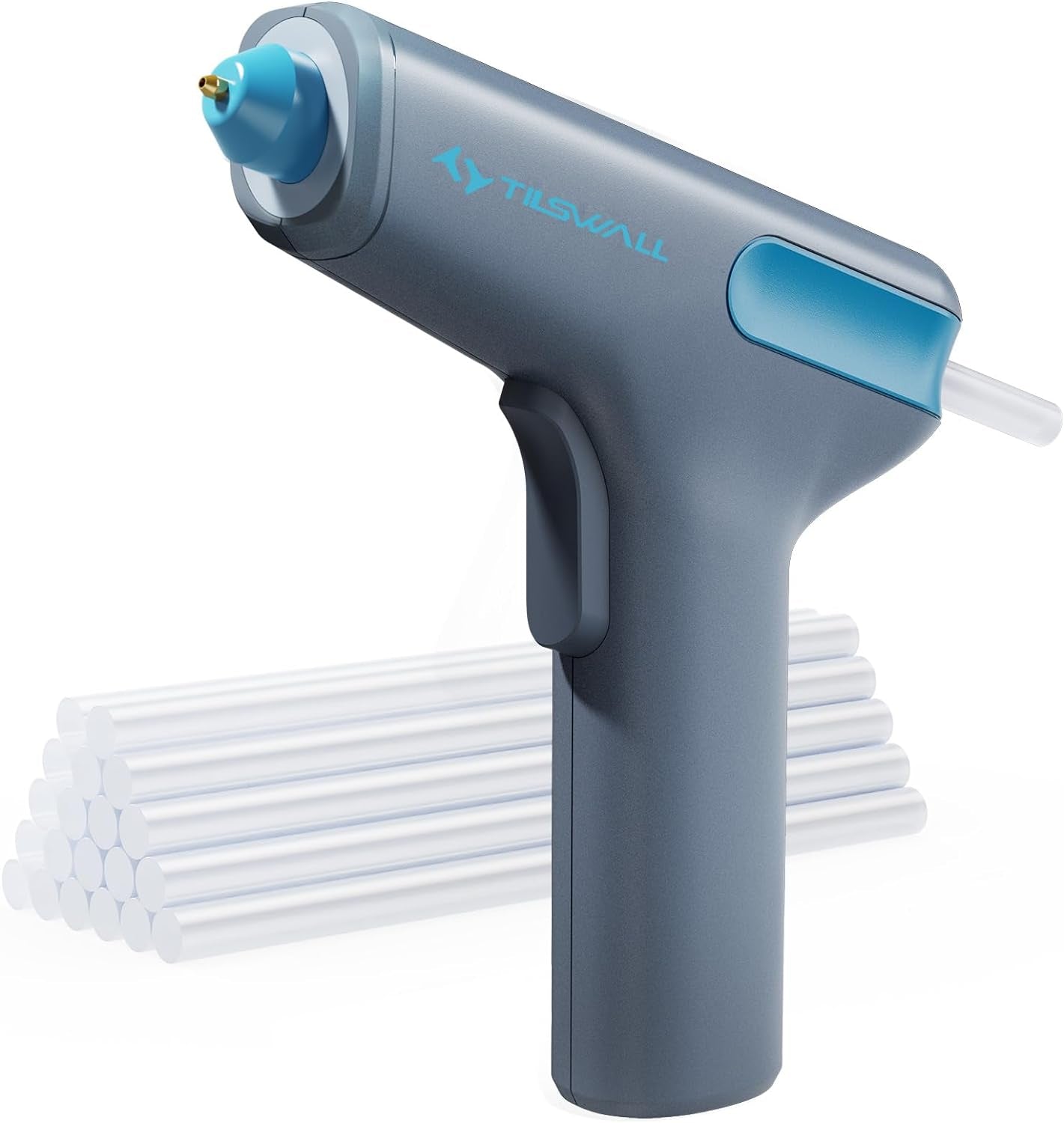 Motor-Driven Cordless Hot Glue Gun, Auto Dispensing Dripless Glue Gun, 15S Fast Preheating, 20 Pcs 7Mm X 140Mm Glue Sticks, Type-C Rechargeable for DIY Crafts, School Art Projects